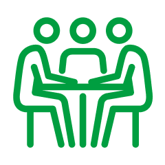 話し合いをしているアイコン